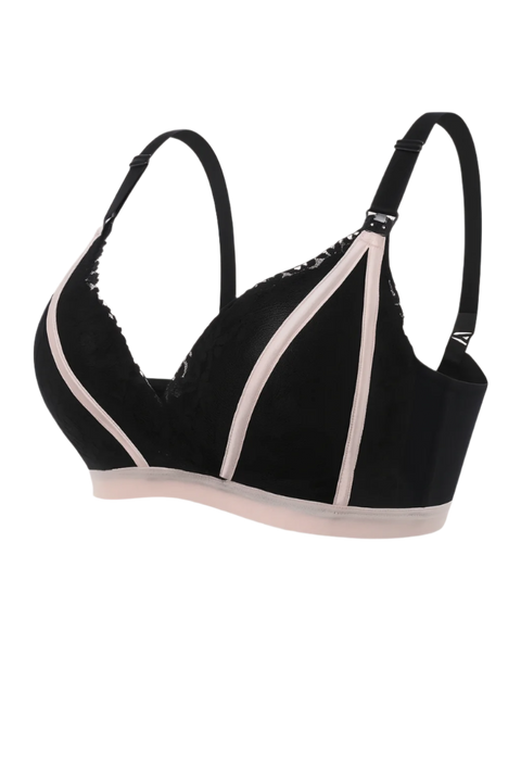 Lace Button Nursing Bra - Demuura