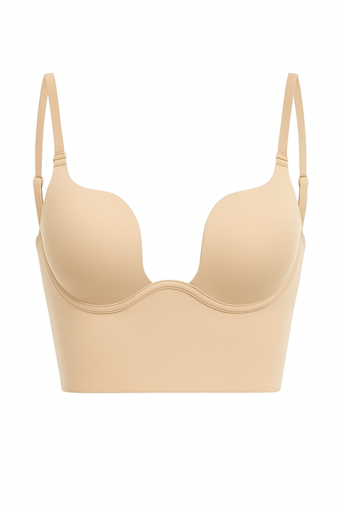 Plunge Backless Corset Bra - Demuura