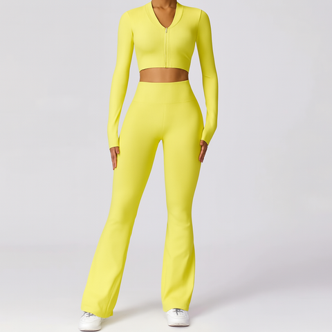 Bright Vibe Yoga Set Long Sleeve - Demuura