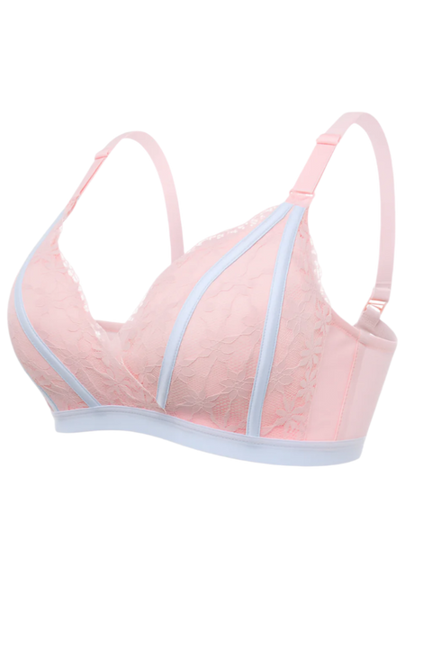 Lace Button Nursing Bra - Demuura