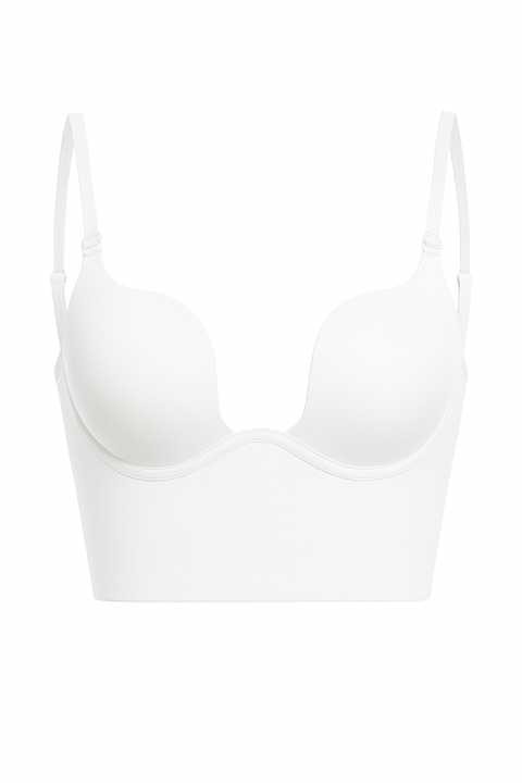 Plunge Backless Corset Bra - Demuura