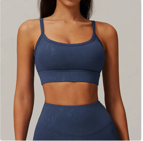 Bronzing Sports Back Support Bra - Demuura