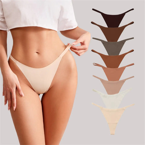 8-Pack Low Waist Seamless Thongs - Demuura