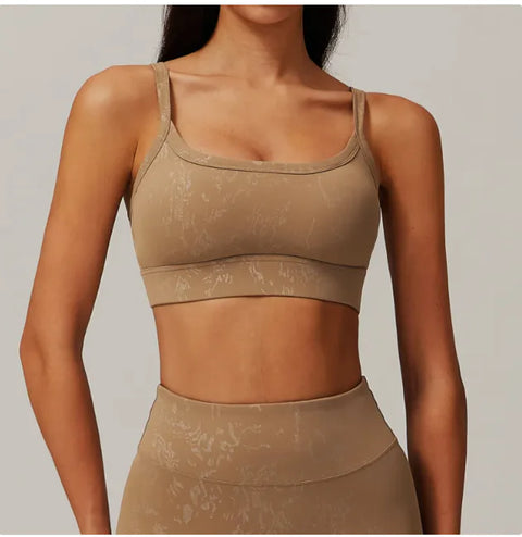 Bronzing Sports Back Support Bra - Demuura
