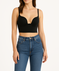 Plunge Backless Corset Bra - Demuura
