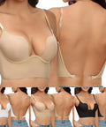 Plunge Backless Corset Bra - Demuura