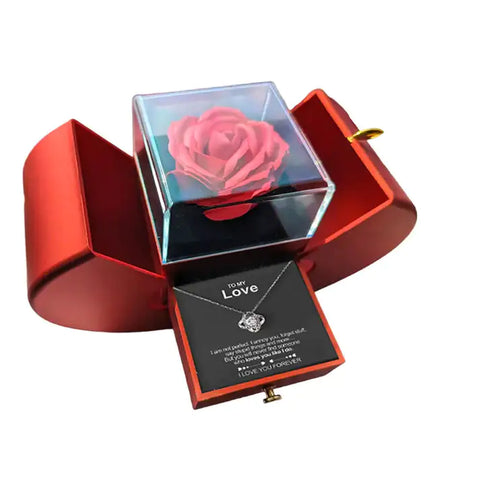 Heart Box Rose Necklace - Demuura