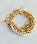 Multi Chain & Pearl Bracelet - Demuura