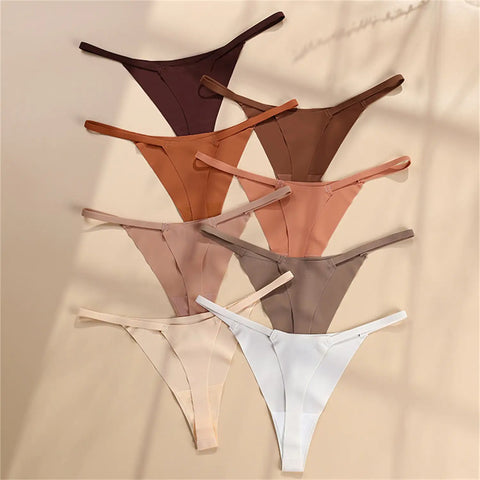 8-Pack Low Waist Seamless Thongs - Demuura