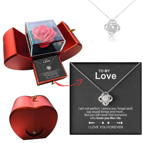 Heart Box Rose Necklace - Demuura